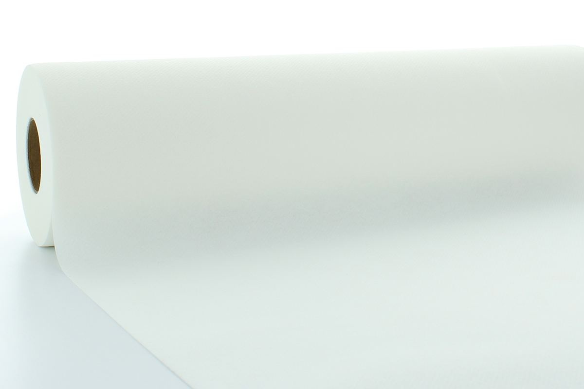 Airlaid Tischdeckenrolle Weiß, 80 cm x 40 m