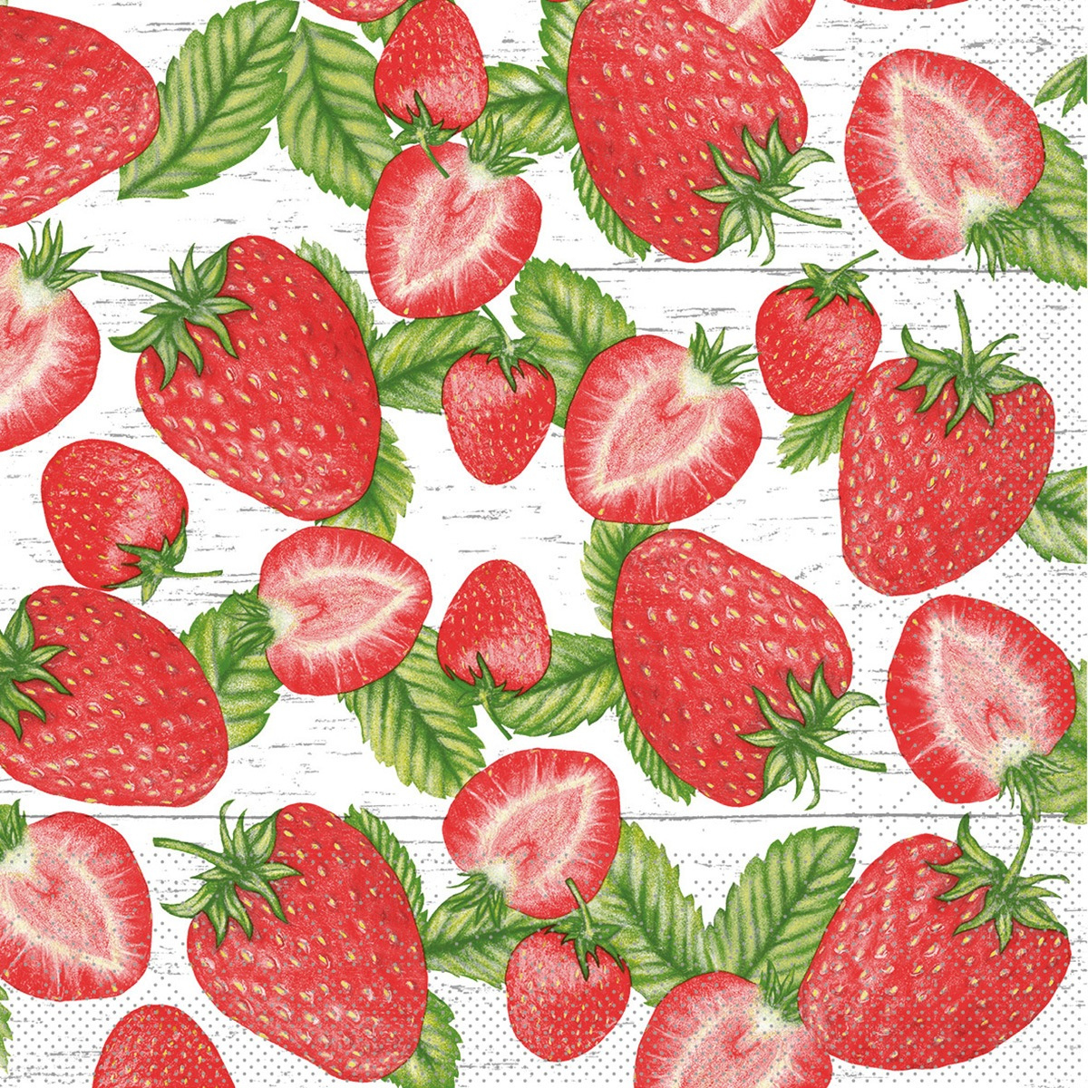 Serviette Erdbeeren aus Tissue 33 x 33 cm, 100 Stück | eBay